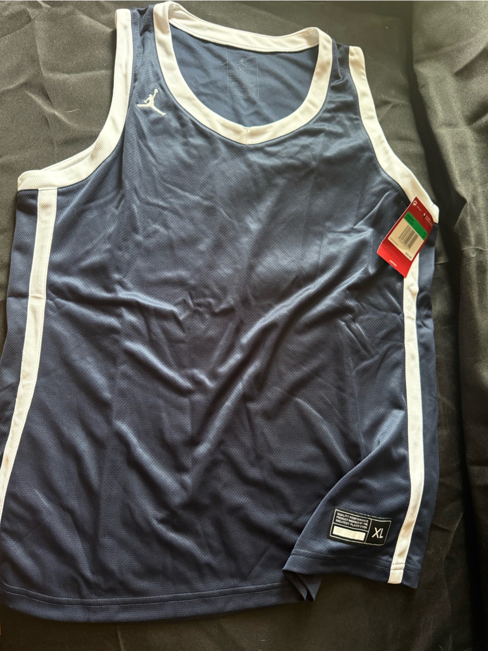 New Nike Navy and White Jordan Athletic Jersey Top Size XL